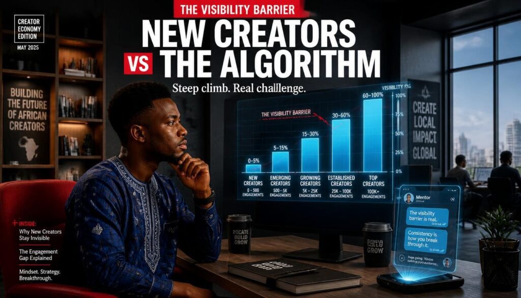 Analytical bar chart comparing engagement growth rates of new and established social profiles