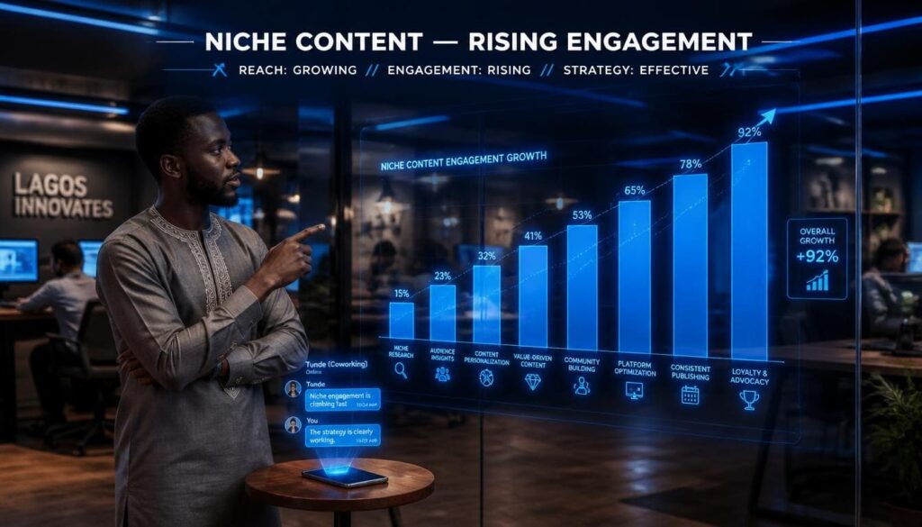 Visual bar chart illustrating how weak content positioning limits overall reach and audience growth.