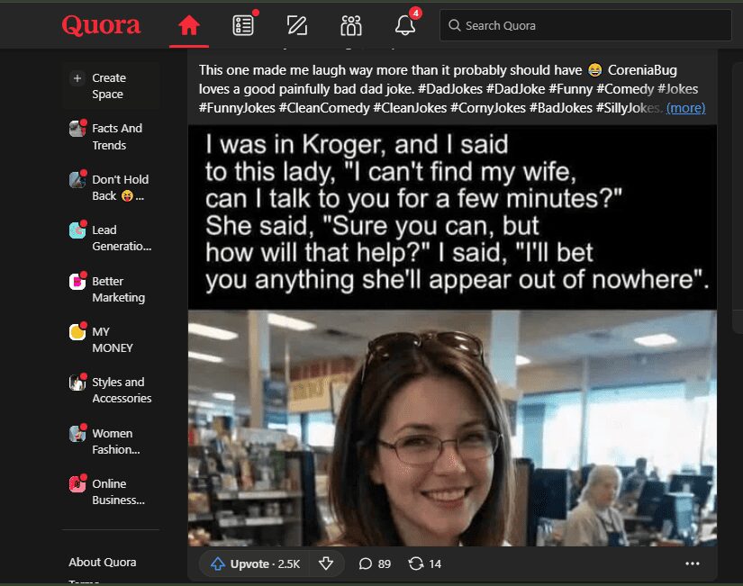 screenshot depicting upvote to view ratios and content quality amplification metrics