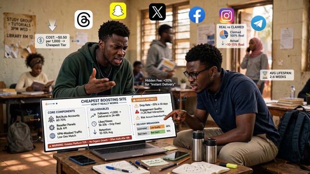 Detailed infographic breaking down the exact components included in low-cost social media packages