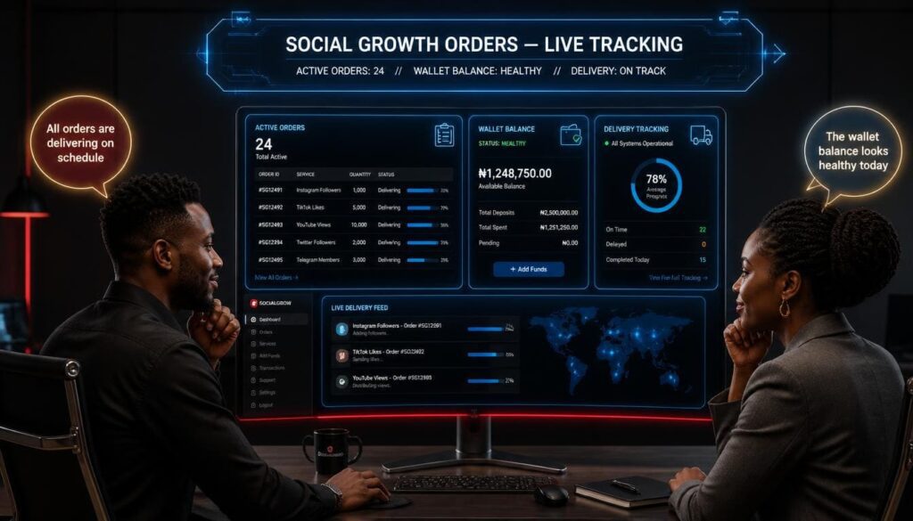 Screenshot of the user-friendly Sizzle Social dashboard managing Facebook comment orders.