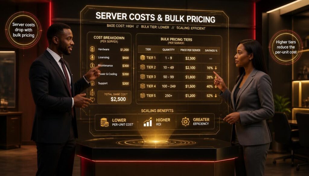 Infographic chart explaining how social media service providers set transparent automated market prices