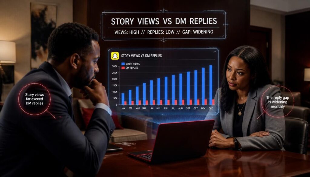 Analytical Method Explaining How to Compare Story Views Against Direct Replies to Measure Performance