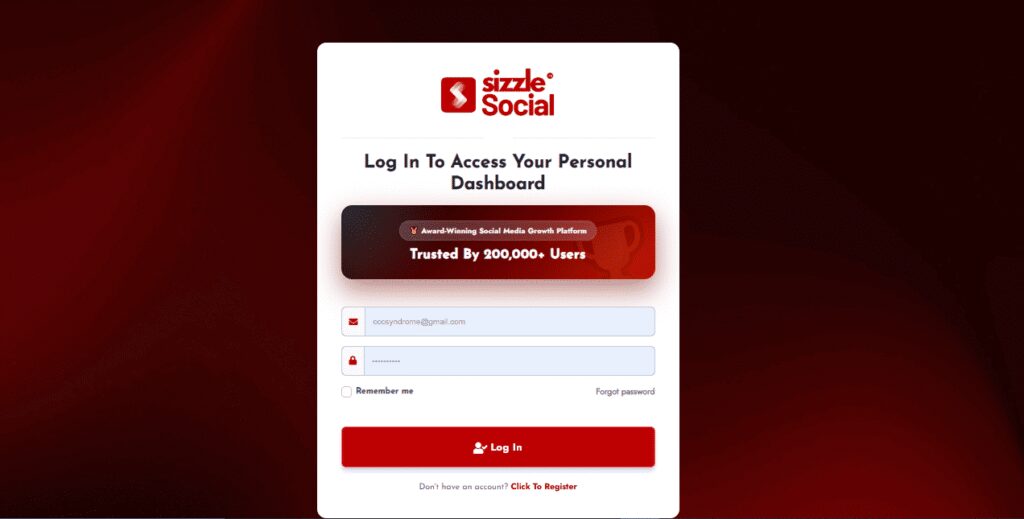First step tutorial on creating an account and picking a growth service
