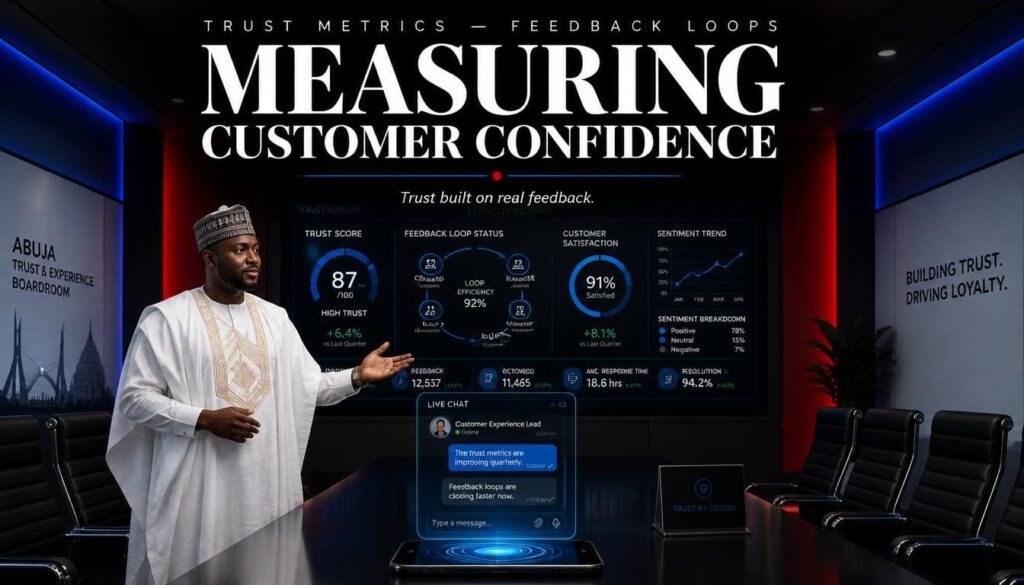 Visual infographic highlighting essential elements like customer feedback and transparent pricing that build brand trust.