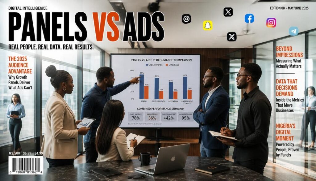 Large scale campaign performance histogram comparing promotional panels and ads