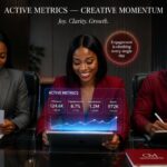 Nigerian entrepreneur smiling while checking Facebook followers booster analytics on a smartphone