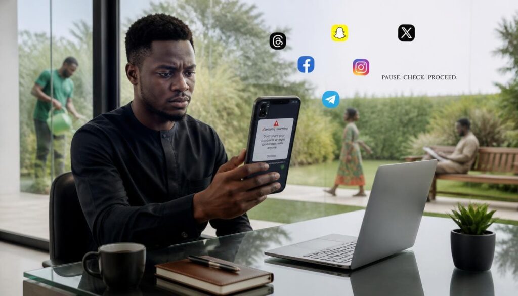 Recognizing password requests as security danger signs on third-party platforms