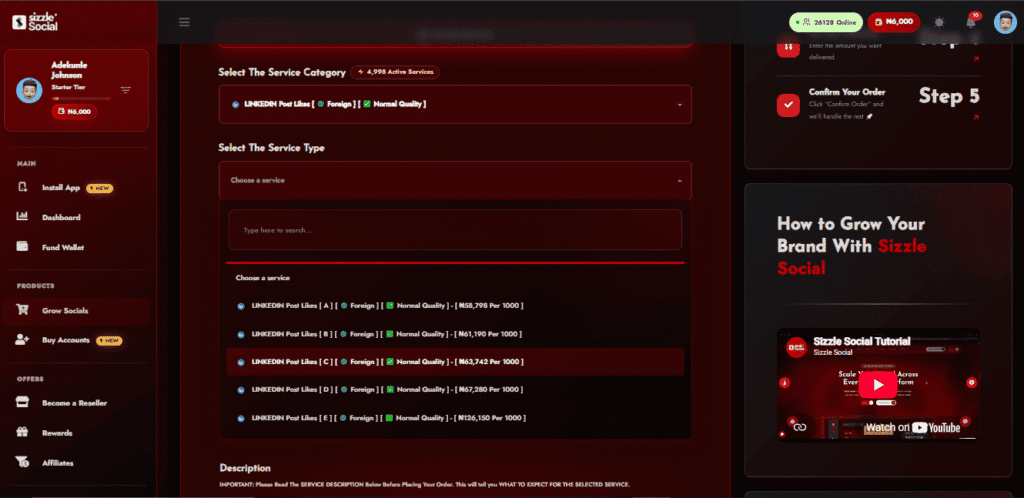 Growth package comparison selection interface designed for creators seeking controlled and safe social proof audience expansion
