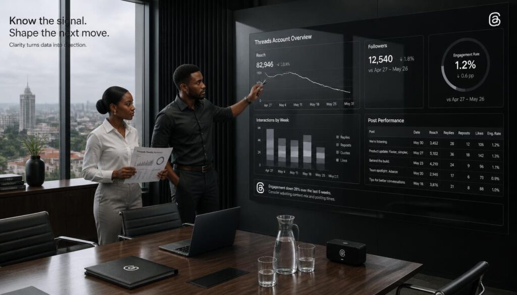 Bar chart illustrating social media reach decline and low engagement statistics for Nigerian creators
