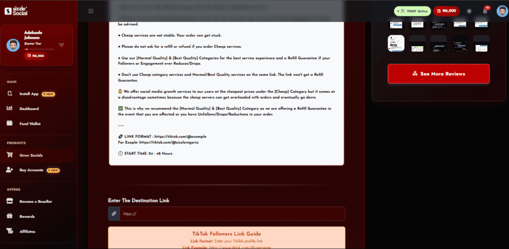 Focused entrepreneur inputting public profile links into an order box within a bright studio.