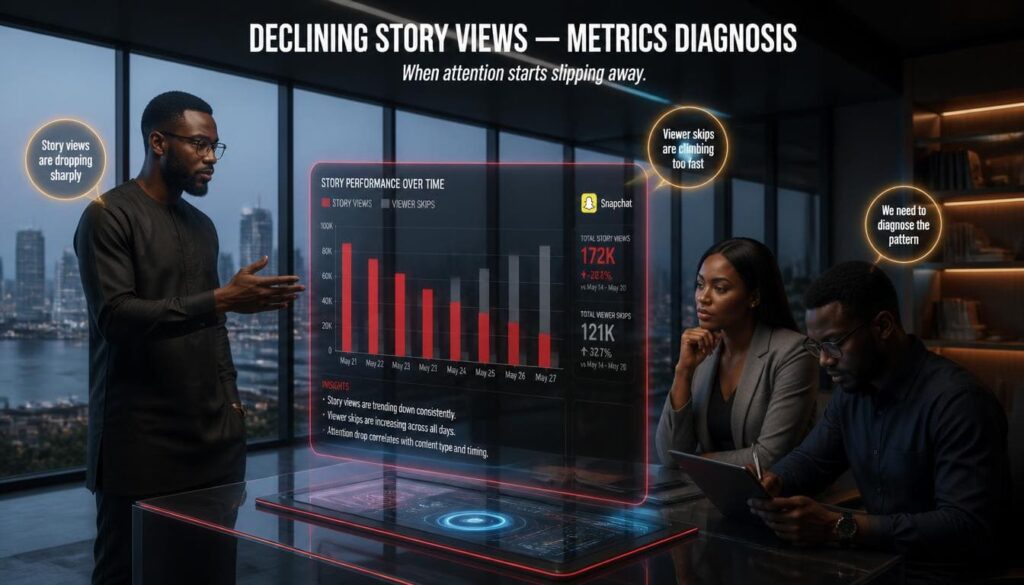 Identifying Causes of Low Snapchat Story Views and Silent Audiences for Local Nigerian Creators