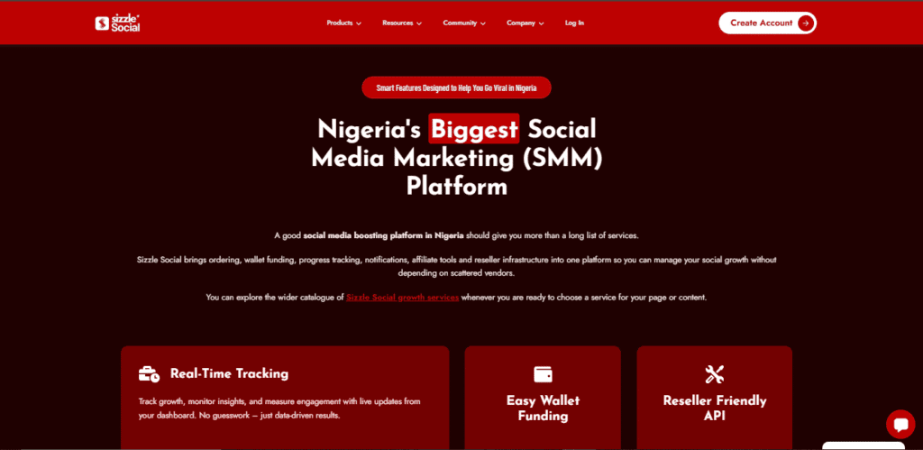 Screenshot of Sizzle Social user dashboard for managing budget promotional spending efficiently