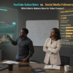 Comparative breakdown graphic showing YouTube followers vs subscribers channel growth metrics